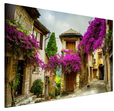 Produktbild von LUMASOUL Leinwand Bilder 1-teilig - Leinwandbild Stadt Motiv - Wandbilder Holzrahmen und Webstuhl Wohnzimmer und Schlafzimmer - Bilder 90x60 cm Architektur 04