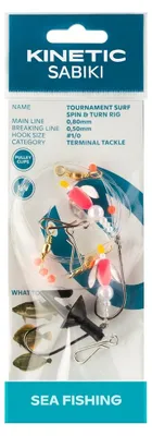 Produktbild von Kinetic Sabiki Tournament Surf Spin&Turn #1/0 Pink Plattfisch Scholle Flunder Vorfach Rig system