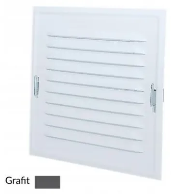Obrázek produktu pro Przybysz Ventilační mřížka kovová grafitová se síťkou