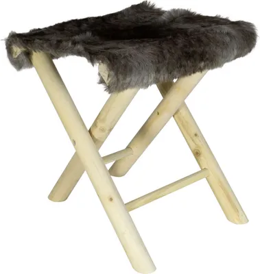 Produktbild von klappbarer Fellhocker 40cm Schemel