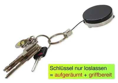 Produktbild von TimeTEX Schlüsselband-Aufroller mit Clip