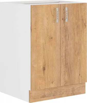 Obrázek produktu pro Dolní dvoudveřová skříňka SABRYA - šířka 60 cm, dub lefkas / bílá