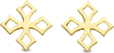 Produktbild von New bling 9NBG-0261 Goldohrstecker - Damen - Kreuz - durchbrochen - 5,6 x 5,6 mm - 14 Karat - Gold