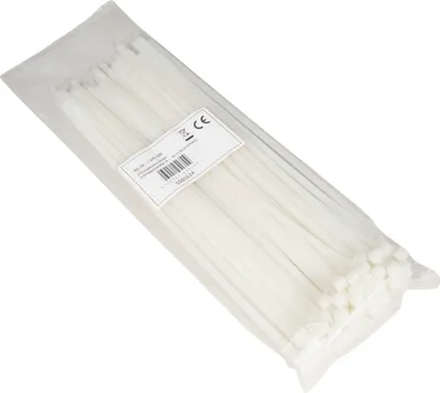 Produktbild von Kabelbinder McPower, naturfarben, 300x4,8 mm, 100er-Beutel