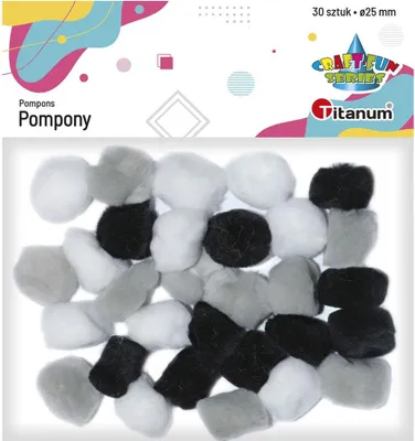 Produktbild von Acryl Pompons Mix 25mm 30Stk Titanum