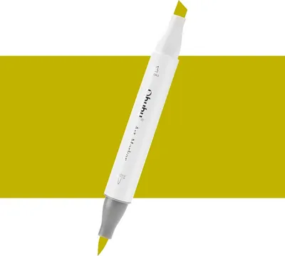Obrázok produktu pre OHUHU obojstranný alkoholový popisovač Brush & Chisel, G080 Limeade