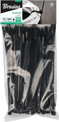 Image de Bradas TS1188550B Clip Noir 100 pcs(s)