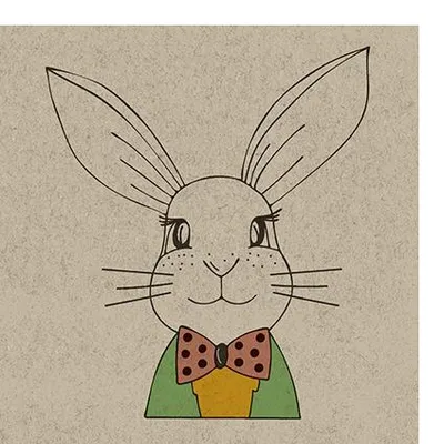 Produktbild von Paper+Design Servietten Motivservietten Papier Papierservietten Serviettentechnik Tischdeko Design Motiv bunt bedruckt farbig Ostern Osterservietten Ostermotiv Recycling öko ökologisch Frühling Frühjahr Ostern Hase Tiere beige beige
