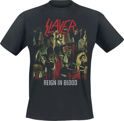 Produktbild von Slayer T-Shirt Herren Reign In Blood schwarz Band-Merch, Bands 100% Baumwolle XL