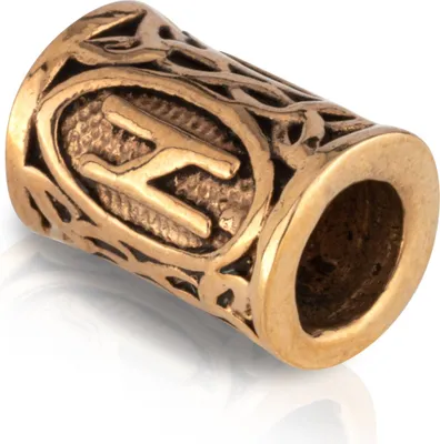 Produktbild von HAGALAZ - Bronze Futhark Haar Bartperle Germanisch Keltisch Wikinger Gothic 3555