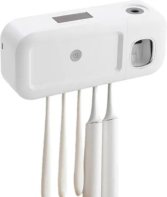 Image de Distributeur automatique de dentifrice avec nettoyage par UV, fixation murale intelligente, stérilisateur