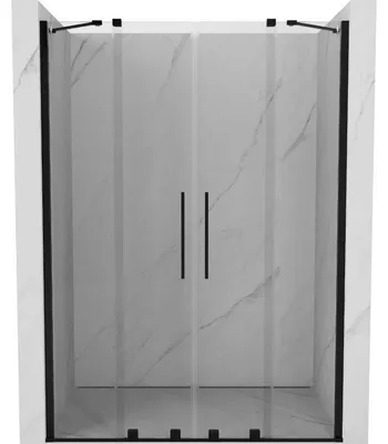 Obrázek produktu pro Mexen Velar Duo posuvné sprchové dveře 140 cm, transparentní, černé - 871-140-000-02-70