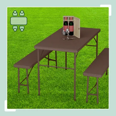 Image de Ensemble de tentes à bière pliables 3 pièces