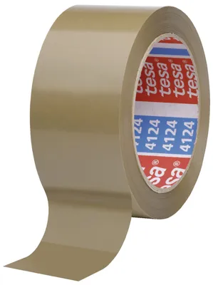 Immagine prodotto di nastro da imballaggio tesapack 4124, in PVC, 25 mm x 66 m estremamente resistente allo strappo, adesivo forte, composto adesivo in gomma naturale, - 12 pezzi (04124-00093-00)