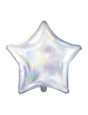 Produktbild von Folienballon Stern 48cm Silber Irisierend