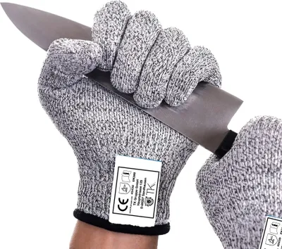 Obrázok produktu pre 1 pár rukavíc na ochranu proti porezaniu unisex veľkosť 10 Odolné proti porezaniu EN 388, vhodné pre potraviny