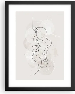 Produktbild von Gerahmtes Poster - Schwarzer Rahmen - Einzeilig Mann Frau - 30x40 cm - Wand Bild - Wanddeko - Wandbilder - Kunstposter - Wandposter - Bilderrahmen - Bilder - Kunstdruck - P2BPA30x40-4629