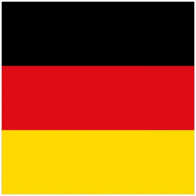 Produktbild von Wallario Premium Glasbild, freischwebende Optik, kräftige Farben, Größe 50 x 50 cm Motiv Deutsche Flagge