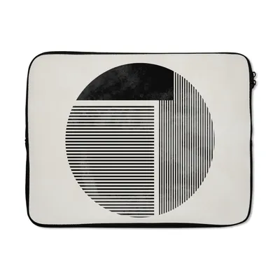 Produktbild von MuchoWow® Laptop Hülle 15 Zoll Minimalismus - Kreis - Design Laptoptasche - Laptoptasche - Sleeve - Rundum-Schutz