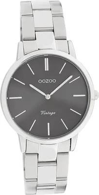 Imagen del producto de Reloj de pulsera para mujer Oozoo, plateado, analógico, serie Vintage, con correa de metal, modelo D2UOC20042