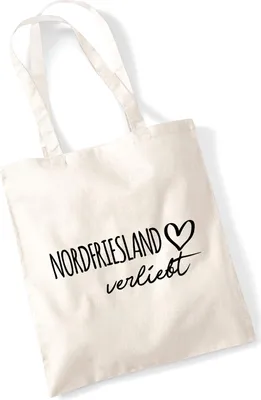 Produktbild von Huuraa Jutebeutel Nordfriesland verliebt 10 Liter Natural Baumwolle Tasche Geschenkidee