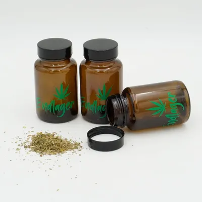 Aufbewahrungsgläser 3er-Set, 100 ml, braun, luftdicht, Glas