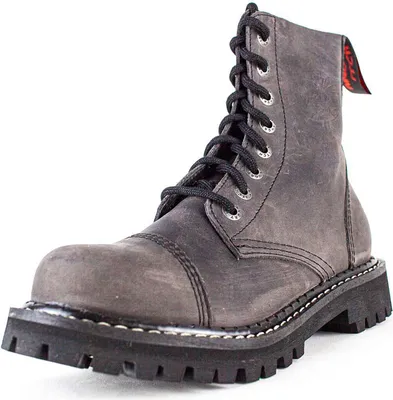 Immagine prodotto di ANGRY ITCH-8-stivali vintage in pelle ranger marrone scuro con punta in acciaio, EU 47