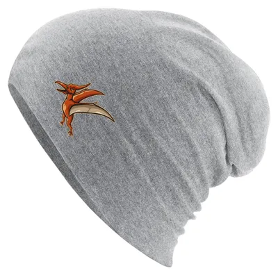 Produktbild von Huuraa Beanie Pteranodon Dinosaurier Heather Grey One Size Baumwolle und Elasthan Mütze Geschenkidee