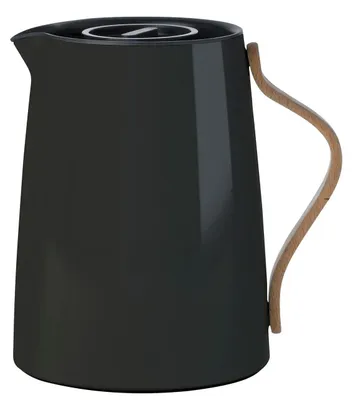 Thermoskanne 1 l, Edelstahl, schwarz, 17 x 14 x 19,5 cm