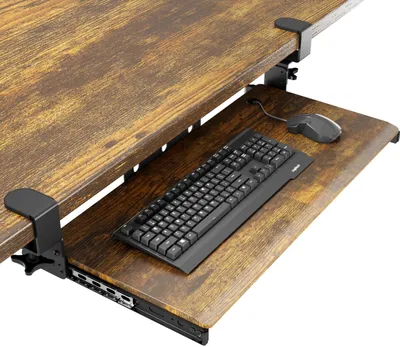 Produktbild von Omgoods – Ausziehbarer Tastaturhalter für Schreibtische mit stabilem C-Befestigungssystem