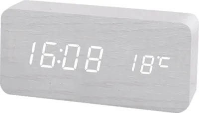 Produktbild von Digitaler Wecker mit elektronischer LED-Zeitanzeige aus Holz,style3