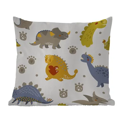 Produktbild von MuchoWow® Outdoor Kissen - Dinosaurier - Kinder - Design - Jungen - Mädchen - Kinder - 50x50 cm - Wetterfest - Lounge Kissen - Komfortabel - Kissen mit Bild