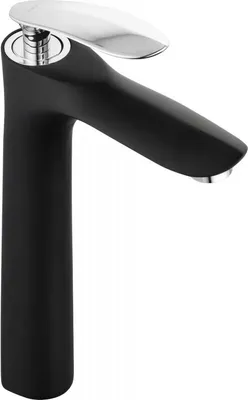 Produktbild von Mexen Lily hohe Waschtischarmatur, Schwarz/Chrom - 73610-17