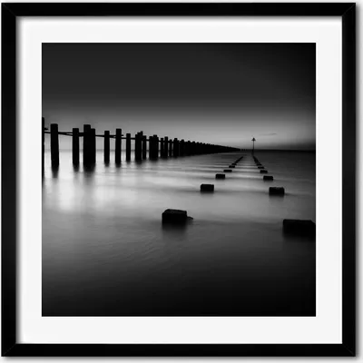 Produktbild von Bild - 50 cm x 50 cm - MDF - Rahmen, Wandkunst - Themse-Wellenbrecher