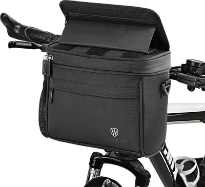 Produktbild von Fahrradtasche, Roller-Kopftasche, klappbare Lenkertasche, Laufrad-Wasserhahntasche, Fahrrad-Frontrahmentasche, geeignet für 7-Zoll-Großbildschirm