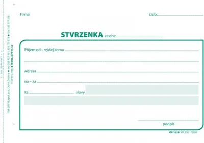 Obrázek produktu pro Stvrzenka, A6, 100 listů