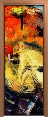 Produktbild von Türposter 70x200 cm Türaufkleber Türtapete Türfolie Klebefolie Abstrakt psychedelisch