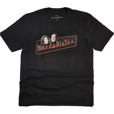 Productafbeelding van Marvel Comics - WandaVision, rood logo, uni T-shirt, zwart