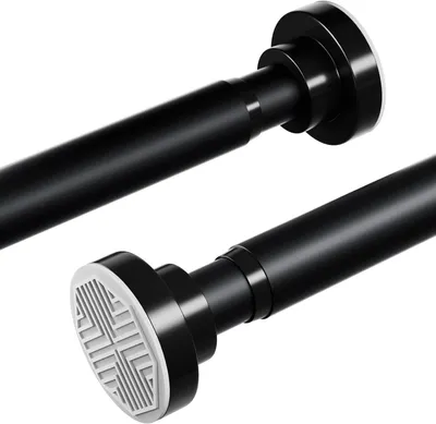 Immagine prodotto di Sbarra per tenda da doccia - Sbarra telescopica - Arredamento bagno - Montaggio senza trapano - 70-195 cm - Nero
