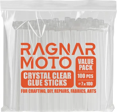 Zdjęcie produktu dla Ragnar Moto Klej do pistoletu na gorąco 7mm x 200, klej na gorąco, wkłady klejowe 100 szt, klej termotopliwy, gorący klej bezbarwny
