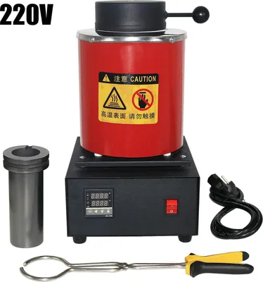 Produktbild von Digitale Schmelzofen, Dualspannung, Präzise Temperaturkontrolle, 2KG Rot 220V
