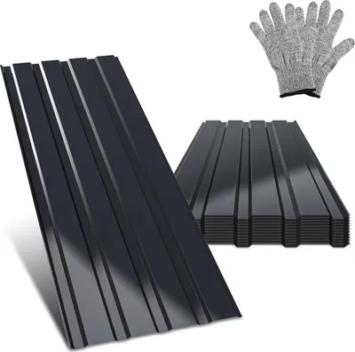 Obrázek produktu pro TolleTour 24xtrapézový plech 115x45 cm=12 ㎡ Střešní plech pro přístřešek na auto antracitový profilovaný plech střešní plech vlnitý plech střešní panely stěnové plechy šedé barvy