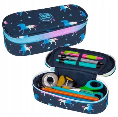 Produktbild von Coolpack Campus Einfachkammer-Stifttasche Mit Klappe, Ohne Inhalt, Blue Unicorn