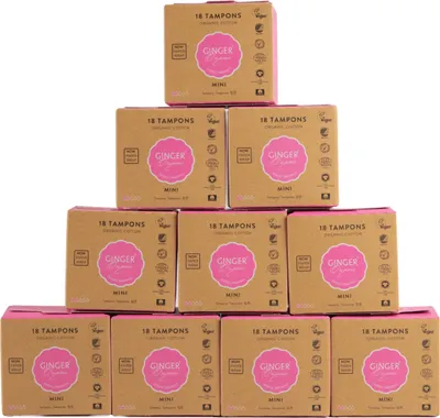 Produktbild von Ginger Organic - Tampons Mini - Vorteilspackung - 10 Stück