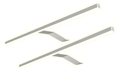 Produktbild von kalb | LED Aufbauleuchte Edelstahl warm neutral für Schranklicht Beleuchtung verchromt 2er Set warmweiß