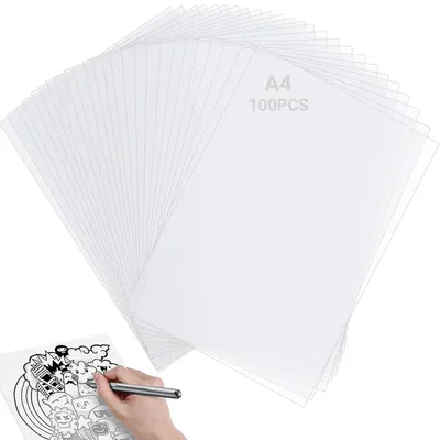 Transparentpapier A4, 100 Blatt, 24 g/m², weiß