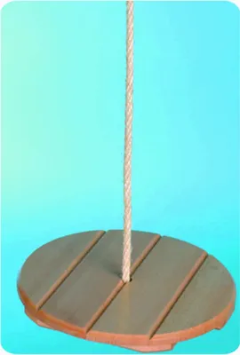 Produktbild von NHF Holzschaukel rund mit Sisalseil 2 Meter - Gartenspielzeug