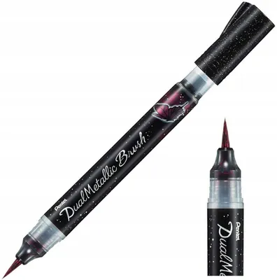 Produktbild von Pentel Brush Pen Dual Metallic Kalligraphie-Marker Schwarz
