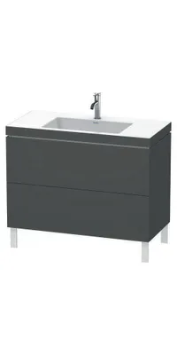 Produktbild von Duravit L-Cube c-bonded Set stehend, 2 Schubkästen, ohne Überlauf, ohne Hahnloch, 1000x698x480mm, LC6938N0707