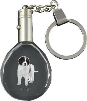 Produktbild von Tornjak, Bosnisch-herzegowinischer - kroatischer Schäferhund - Anhänger mit einem Foto eines Hundes, Schlüsselanhänger aus Kristall in einer Geschenkbox, ein einzigartiges Geschenk von Art-Dog